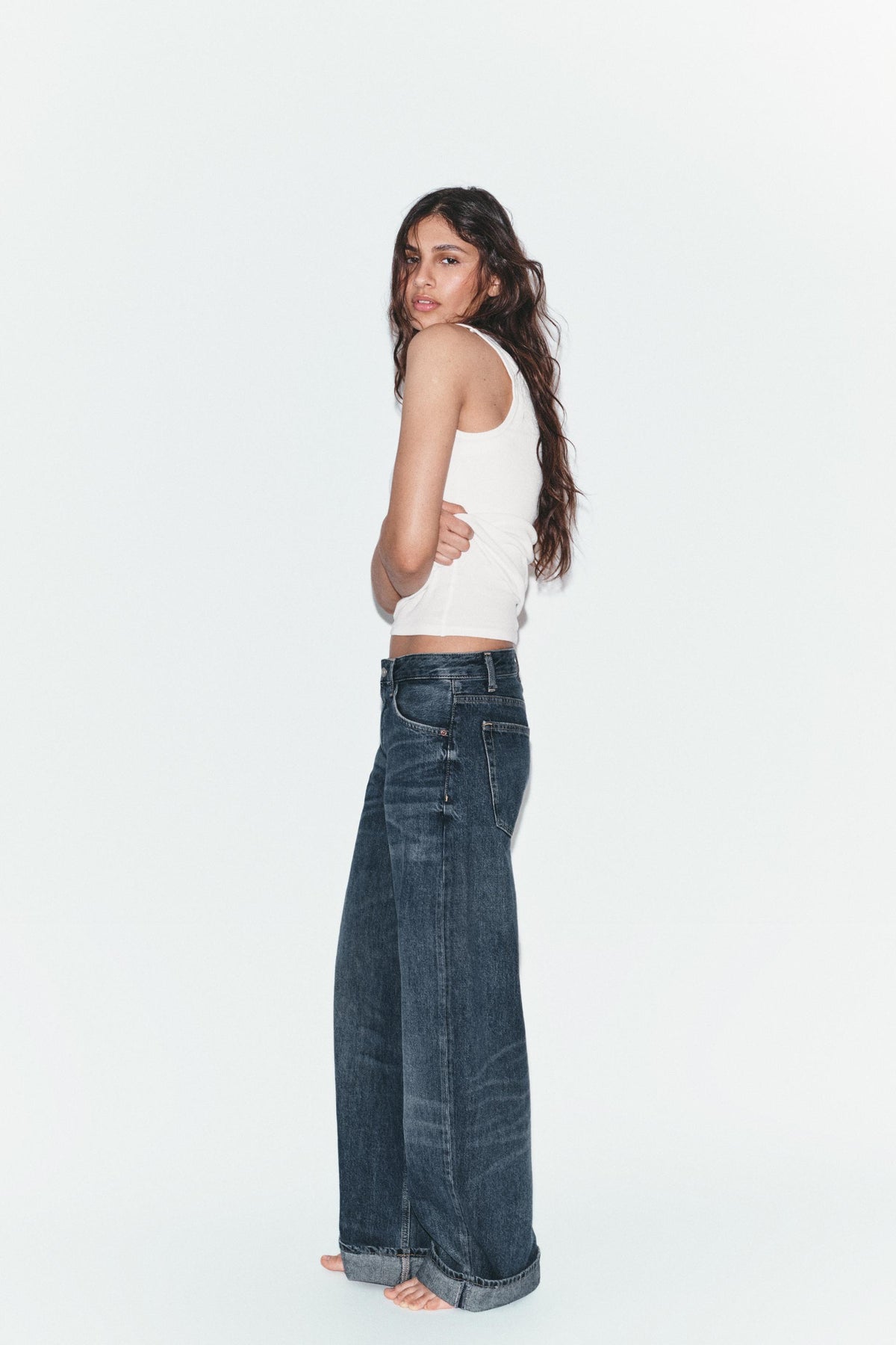 JEANS TRF BAGGY PLIÉ TAILLE MI-HAUTE