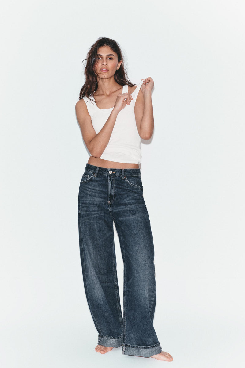 JEANS TRF BAGGY PLIÉ TAILLE MI-HAUTE