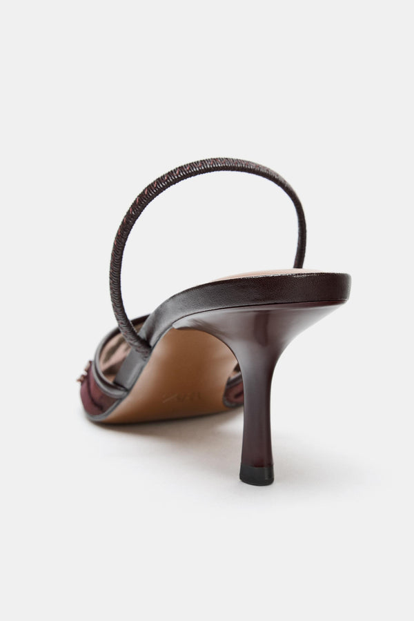 CHAUSSURES À TALONS EN MESH BRILLANTES